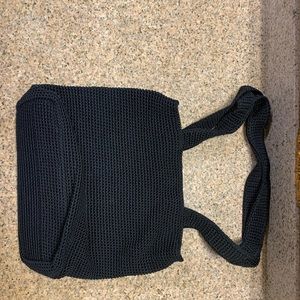 The Sak Black Crochet Tote